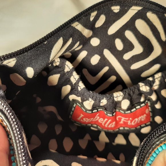 🥥🌴Isabella Fiore Seashell &  Coconut Baubles Wristlet / Makeup Bag - NWOT - Picture 2 of 6